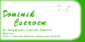 dominik cserven business card